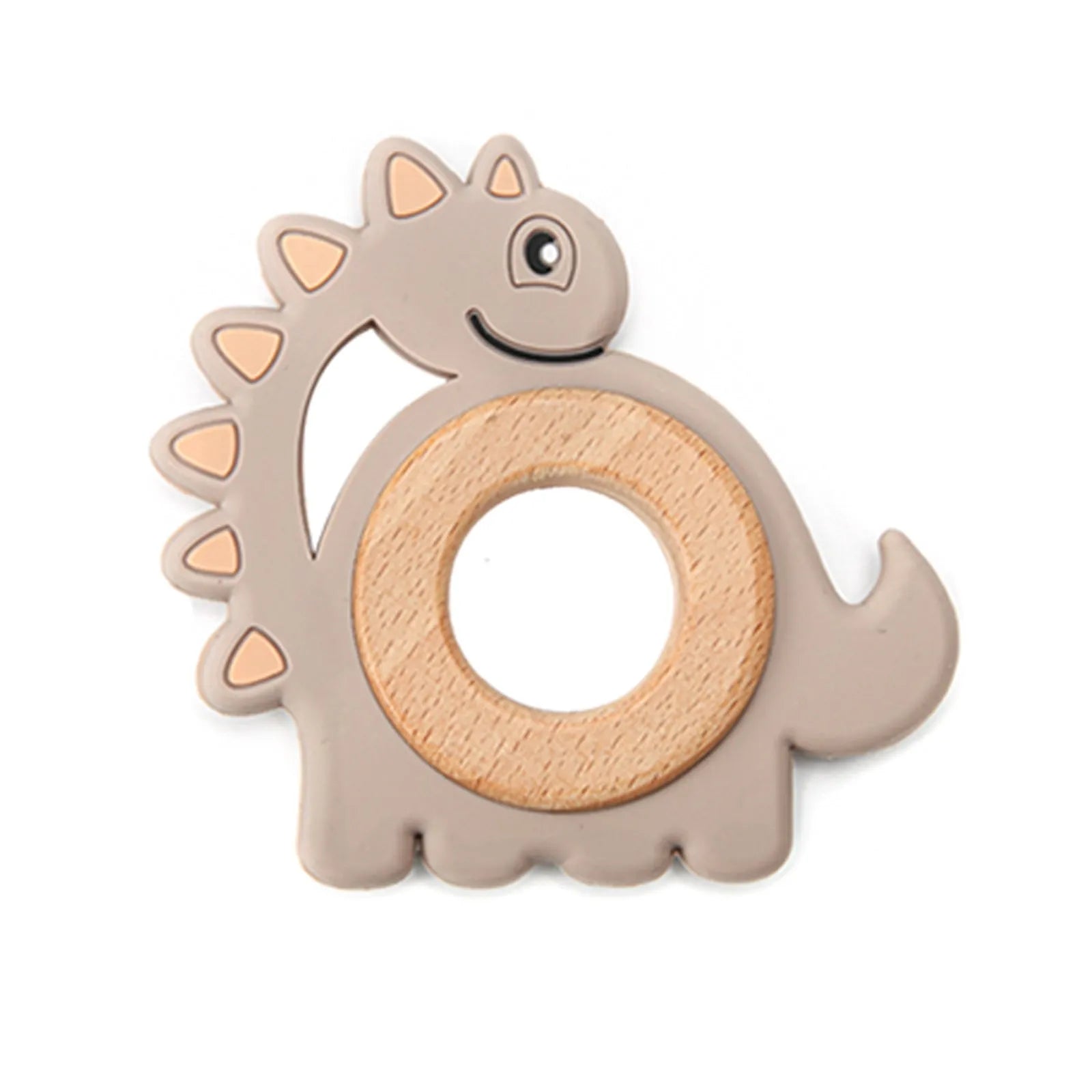 Dinosaur Silicone Wood Ring Teether