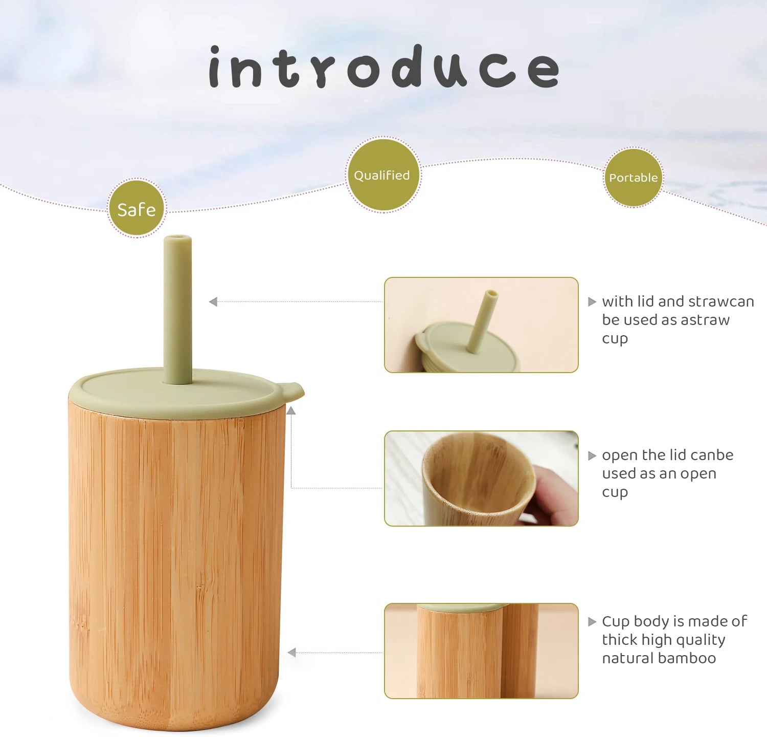 Bamboo weaning Sippy Cup