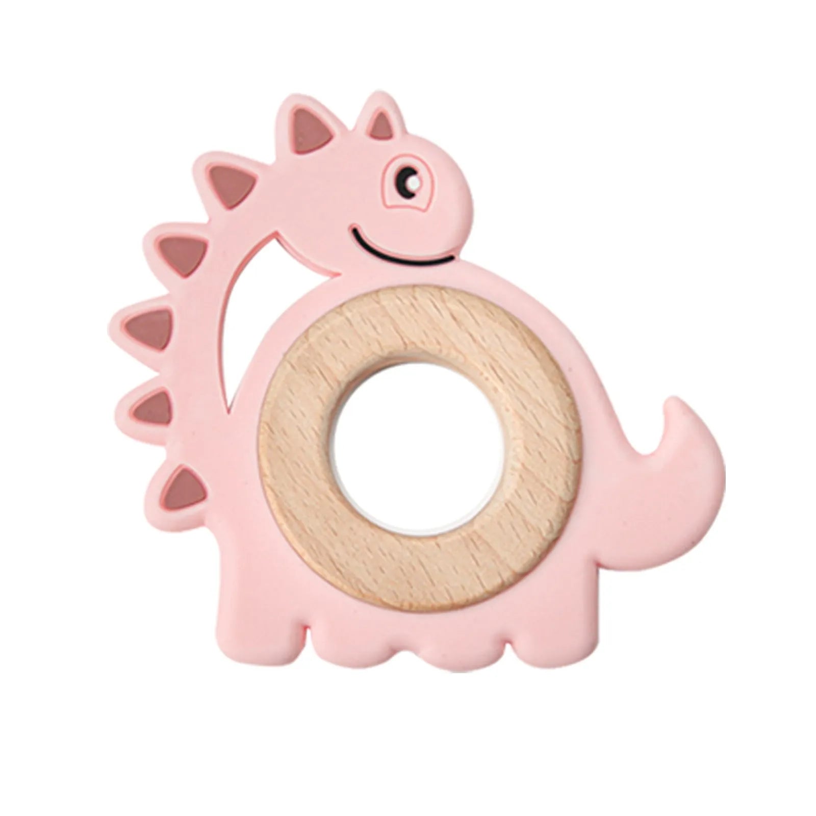 Dinosaur Silicone Wood Ring Teether