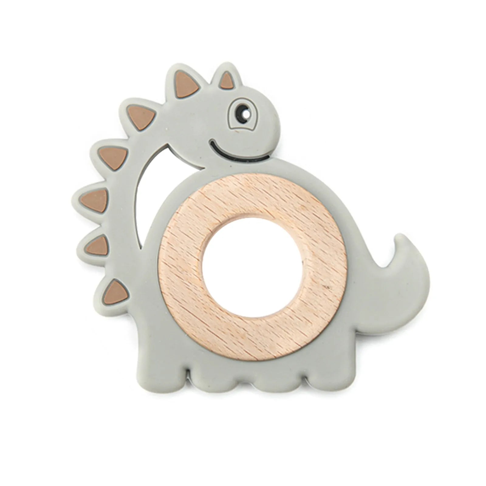 Dinosaur Silicone Wood Ring Teether