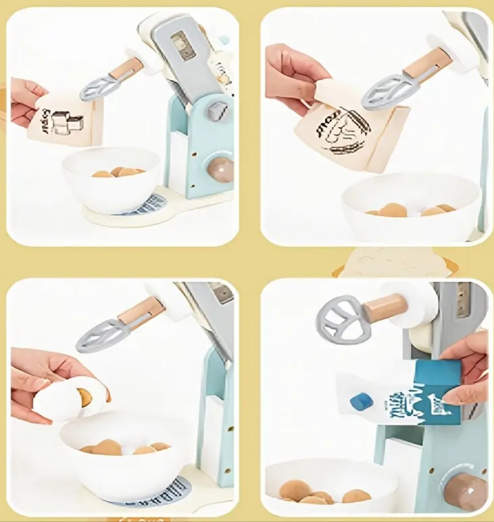 Wooden cake mixer 10pcs set