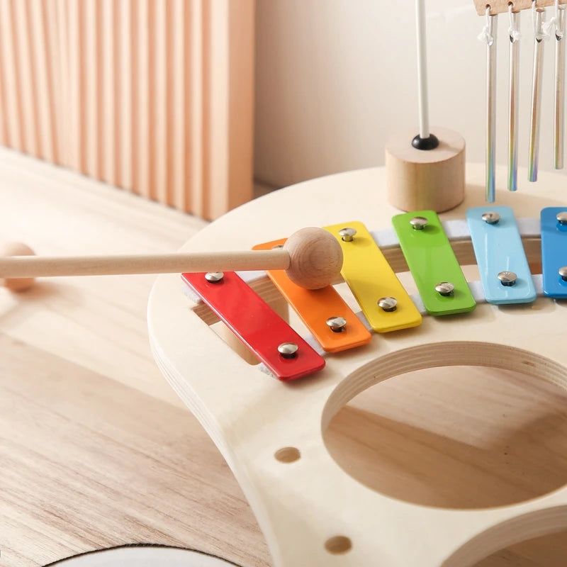 Wooden Musical Activity Table – Multi-Instrument Sensory Play