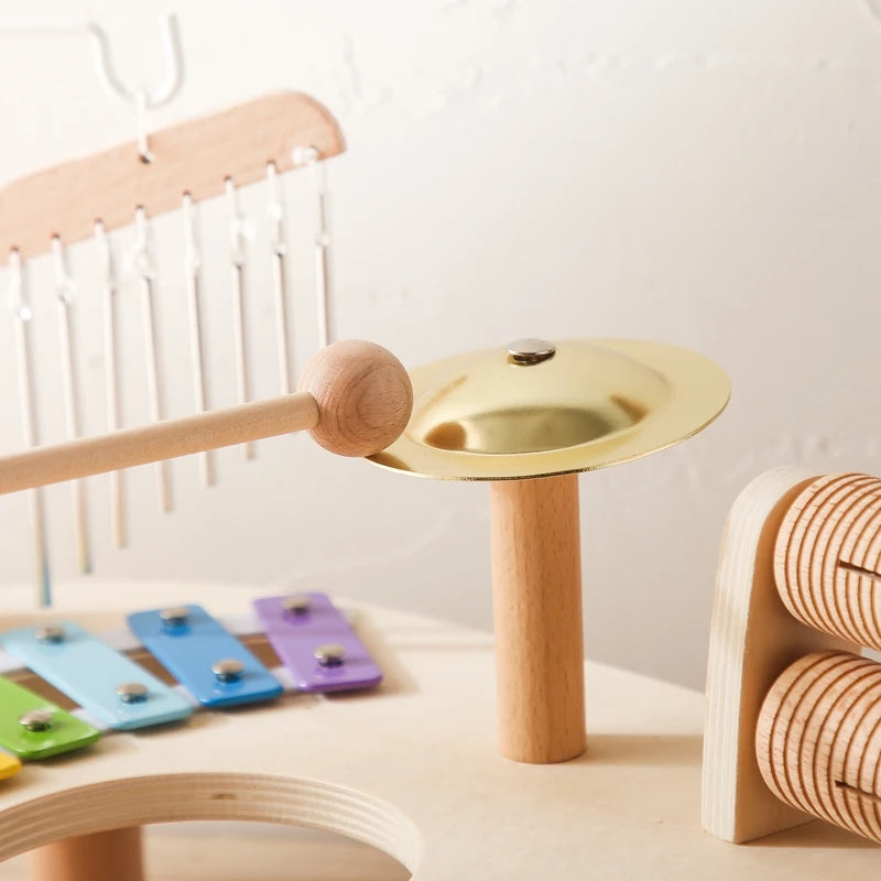 Wooden Musical Activity Table – Multi-Instrument Sensory Play