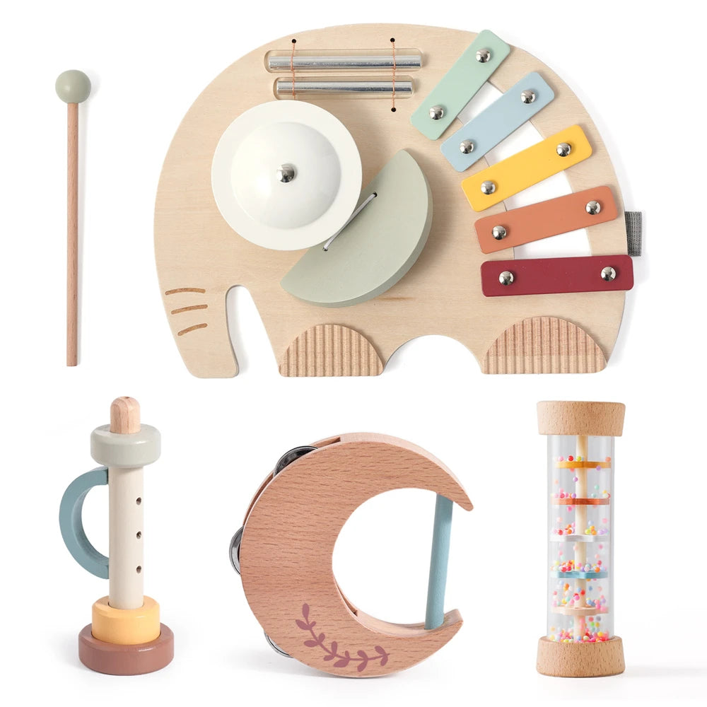 Wooden Montessori Musical Instrument set for Children 0-3 Years