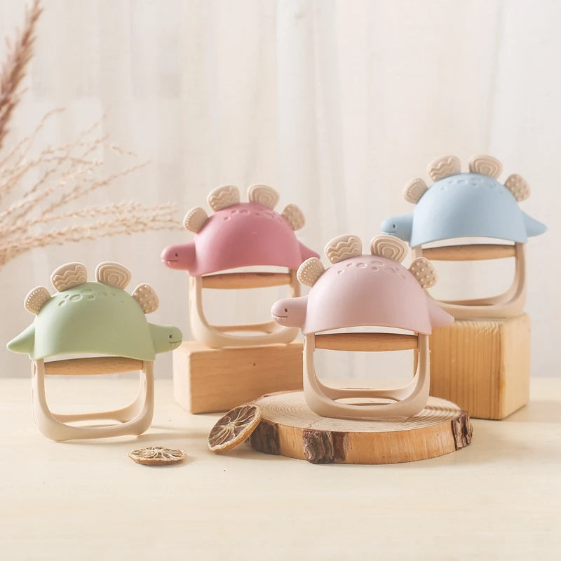 Dinosaur Cute/Fun Baby Teether Silicone BPA Free Food Grade.