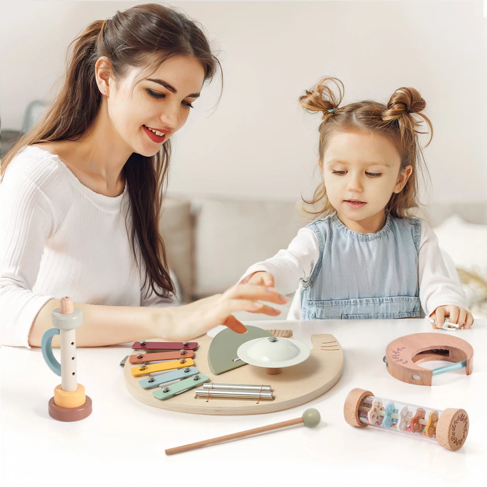 Wooden Montessori Musical Instrument set for Children 0-3 Years