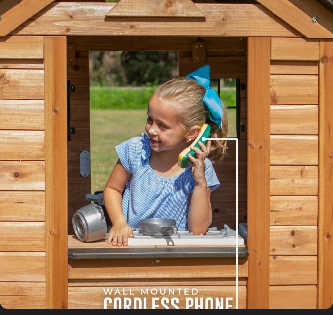 Kids Wooden Play Kitchen Cedar