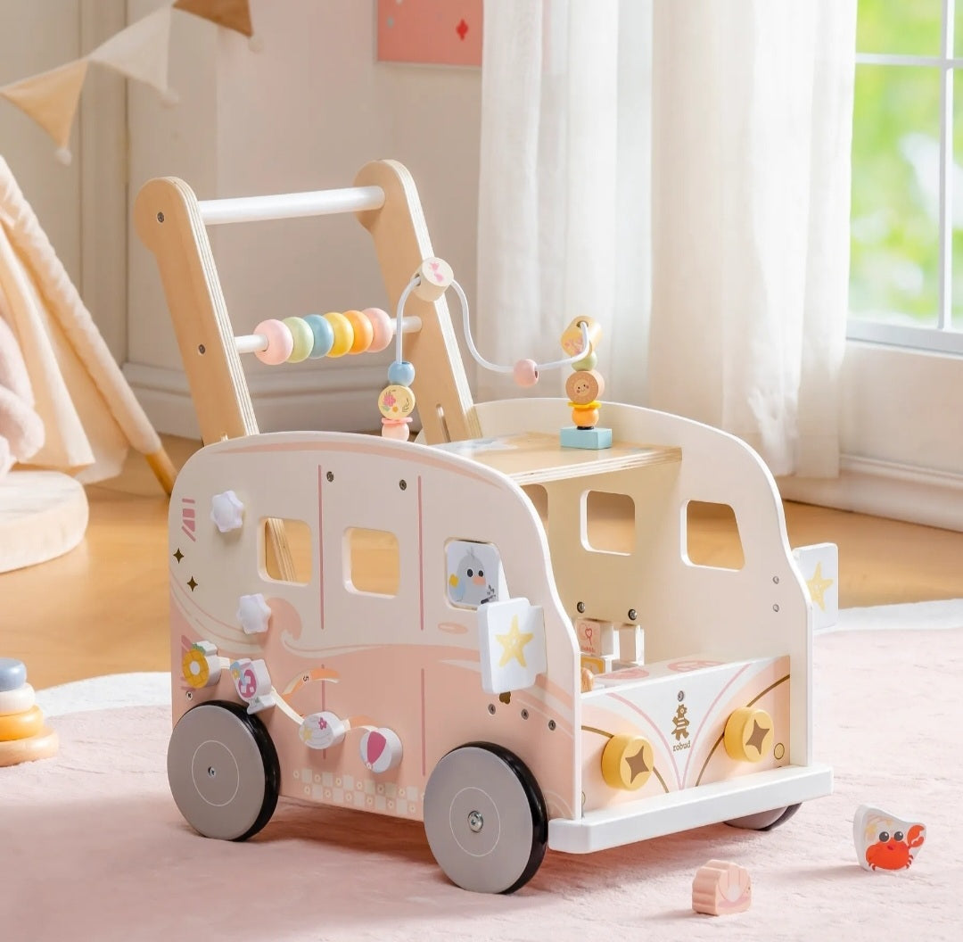 Wooden Baby Push Walker - Camper Van