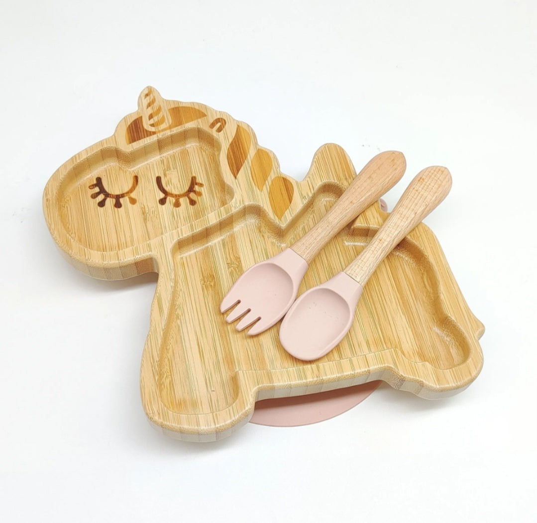“Make Meals Magical – Unicorn Style!” (includes plate, Fork & Spoon)