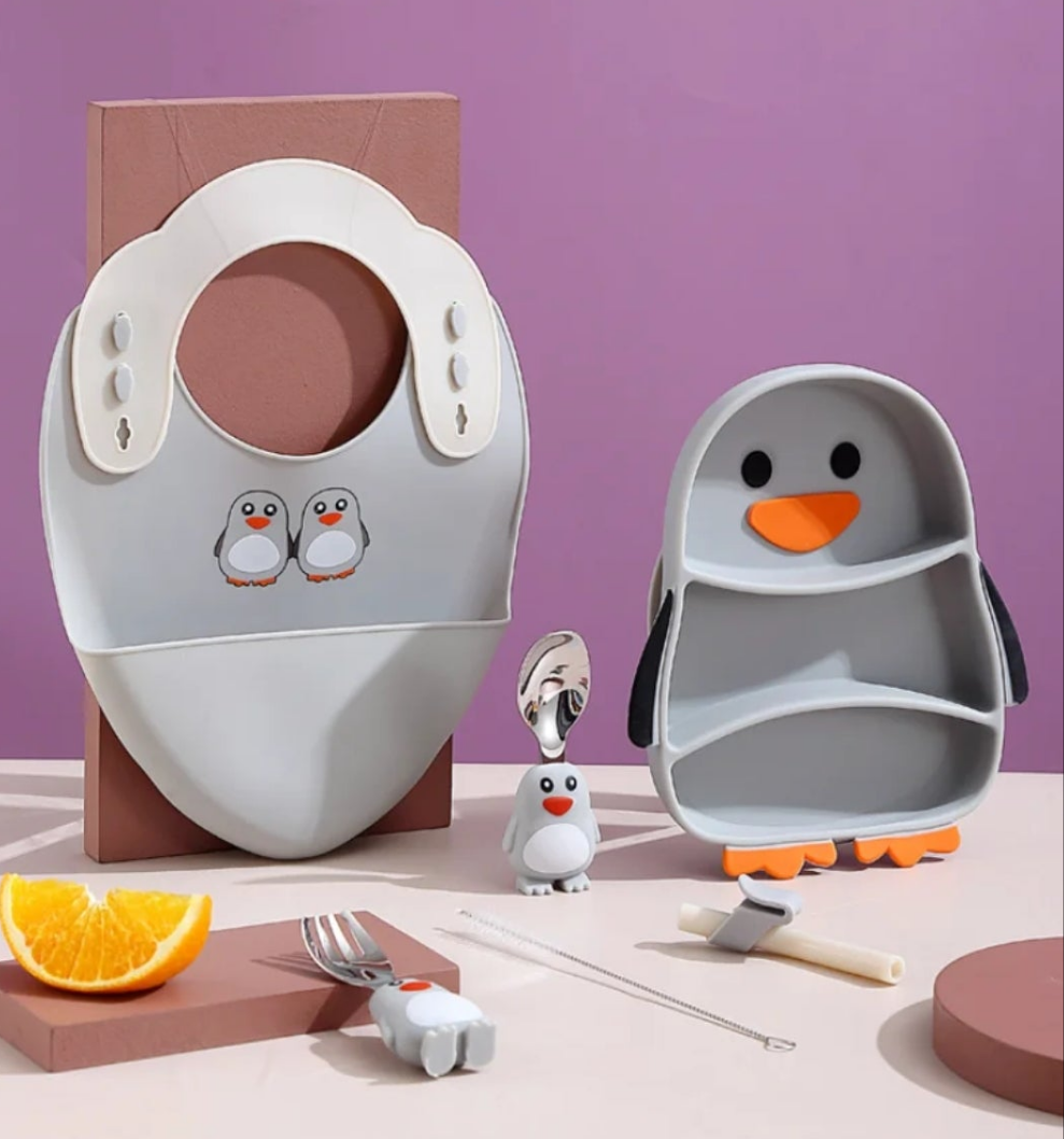 Penguin themed weaning set 6 piece