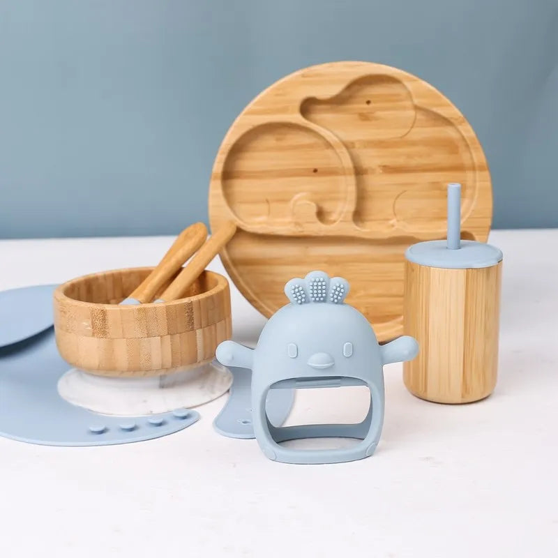 Elephant Family - Bamboo Tableware Set