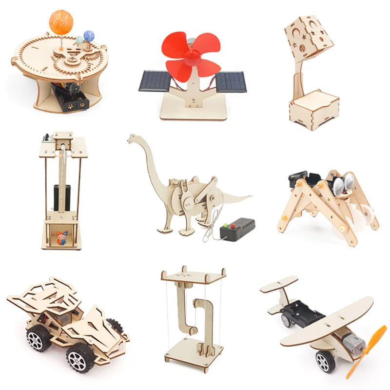 DIY Science Toys Children Educational STEM Kits Car Dinosaur Model Technologia Experiment