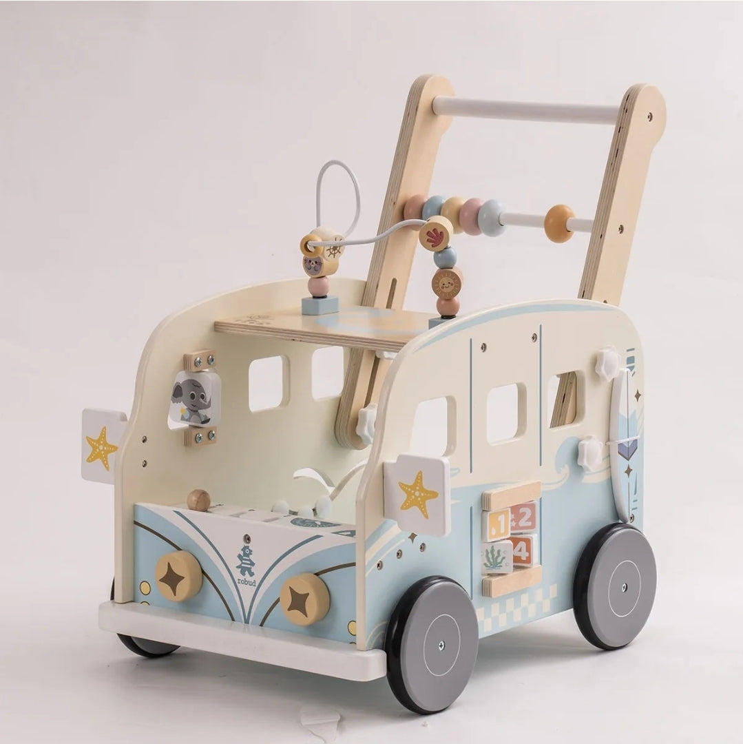 Wooden Baby Push Walker - Camper Van