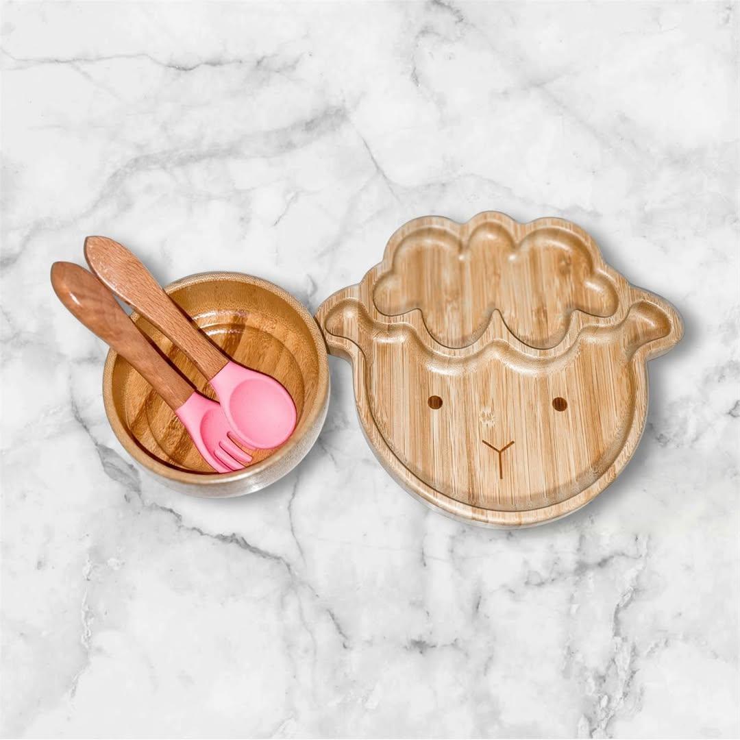 Sheep - Bamboo Tableware Set