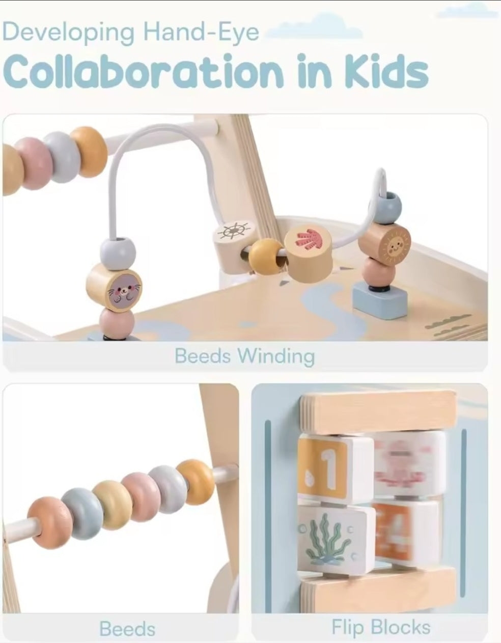 Wooden Baby Push Walker - Camper Van