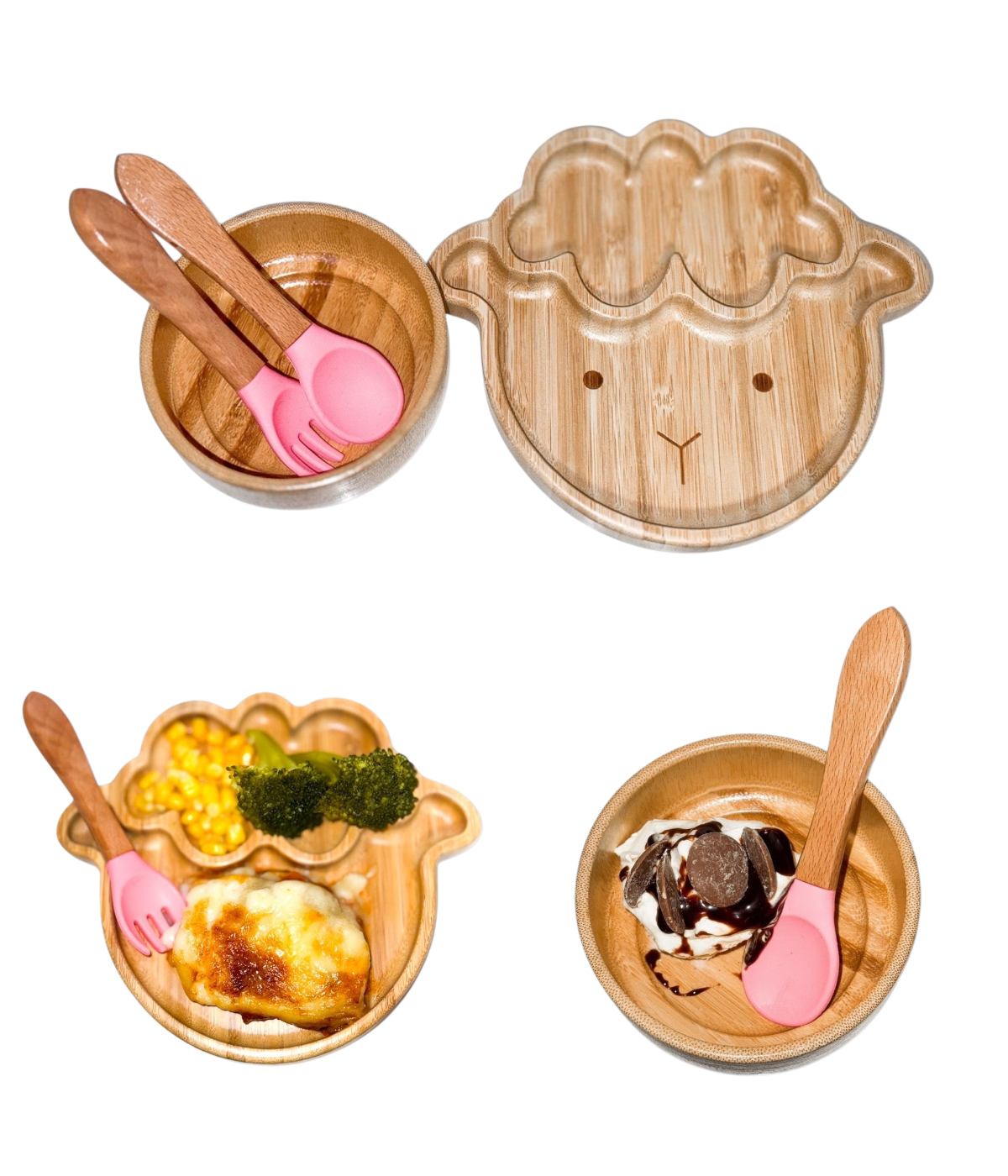 Sheep - Bamboo Tableware Set