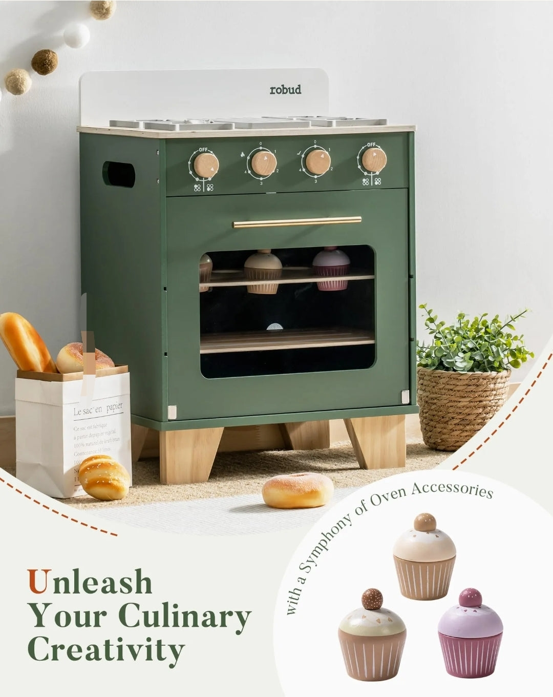 Kids Kitchen Playset Series - Vintage Green (last few sets)