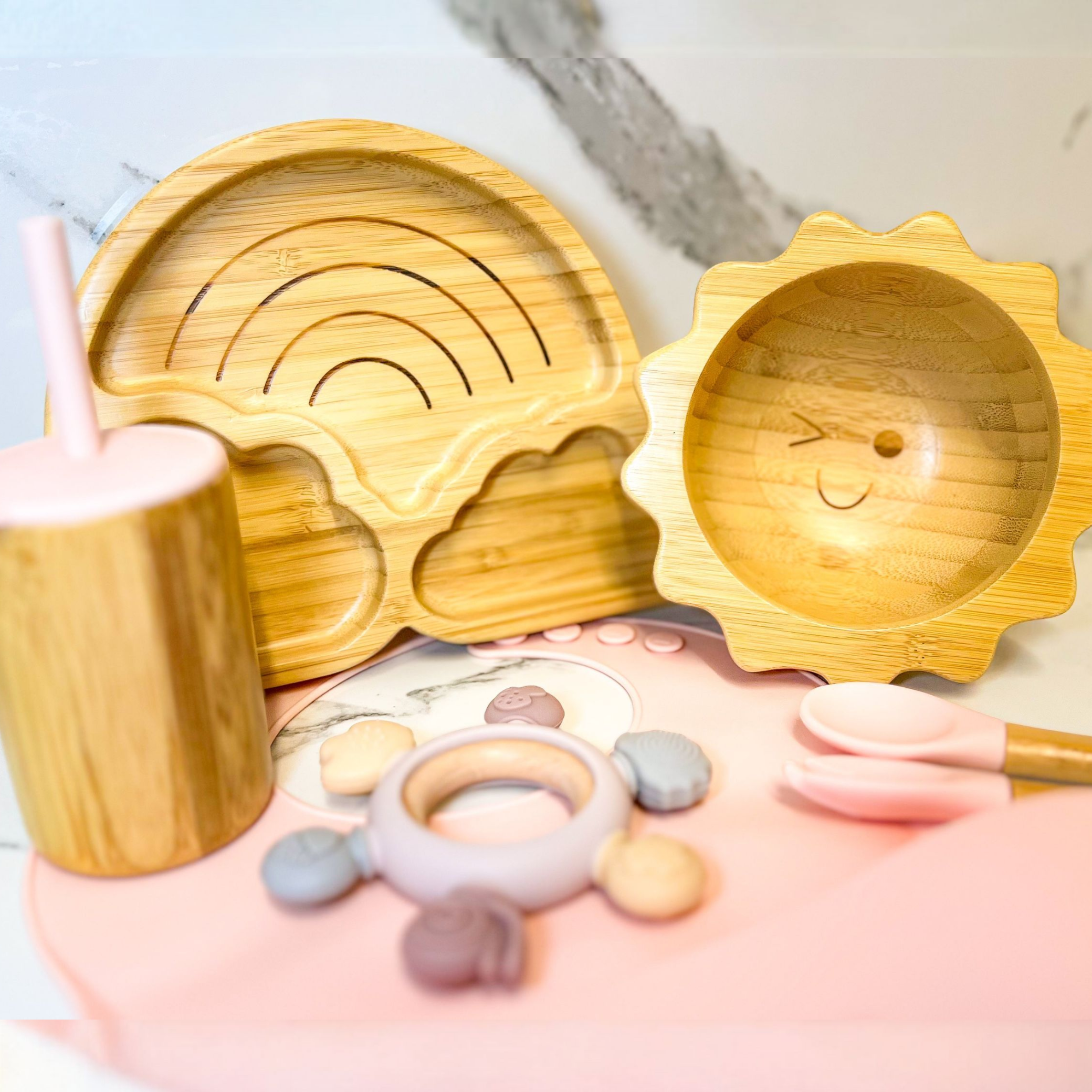 Rainbow - Bamboo Tableware Set