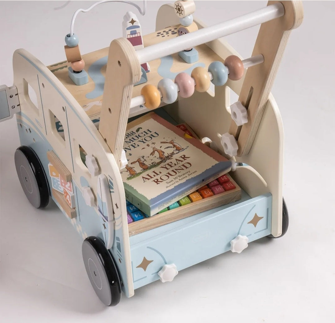 Wooden Baby Push Walker - Camper Van