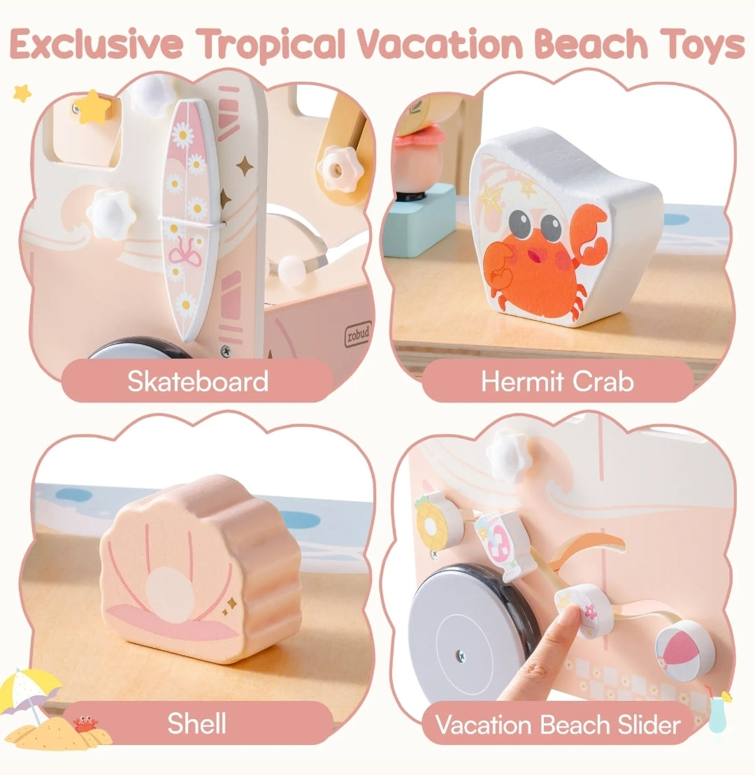 Wooden Baby Push Walker - Camper Van