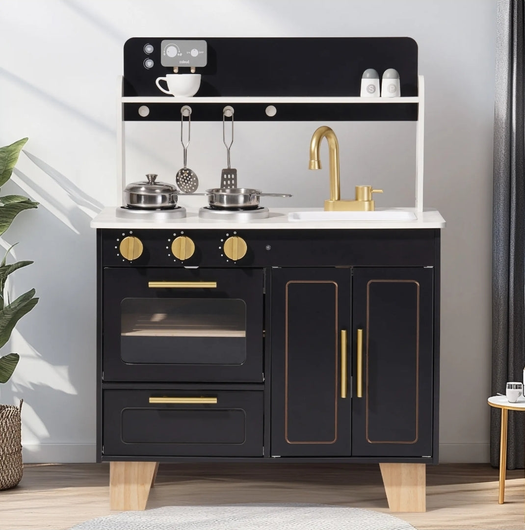 Wooden Play Kitchen Set with Ice Maker and Coffee Machine. (Last 2 this year).