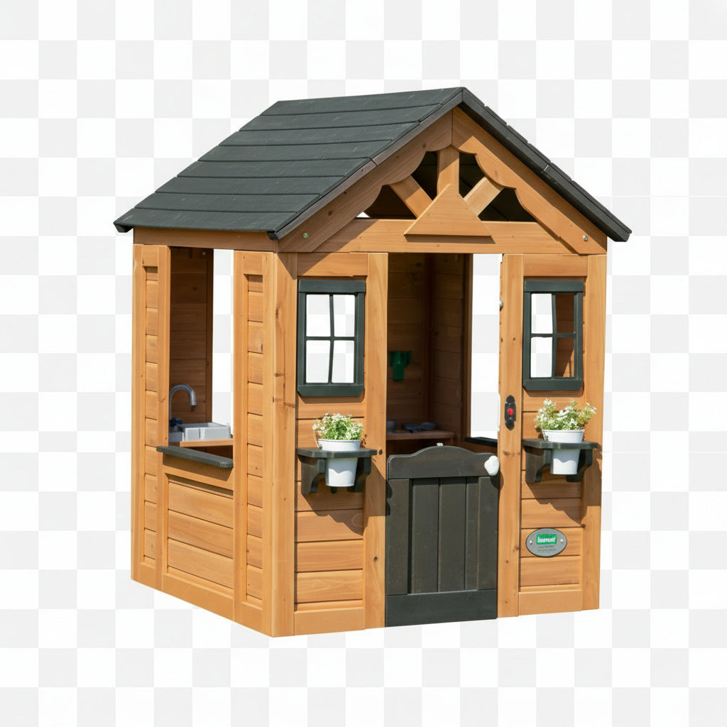 Kids Wooden Play Kitchen Cedar
