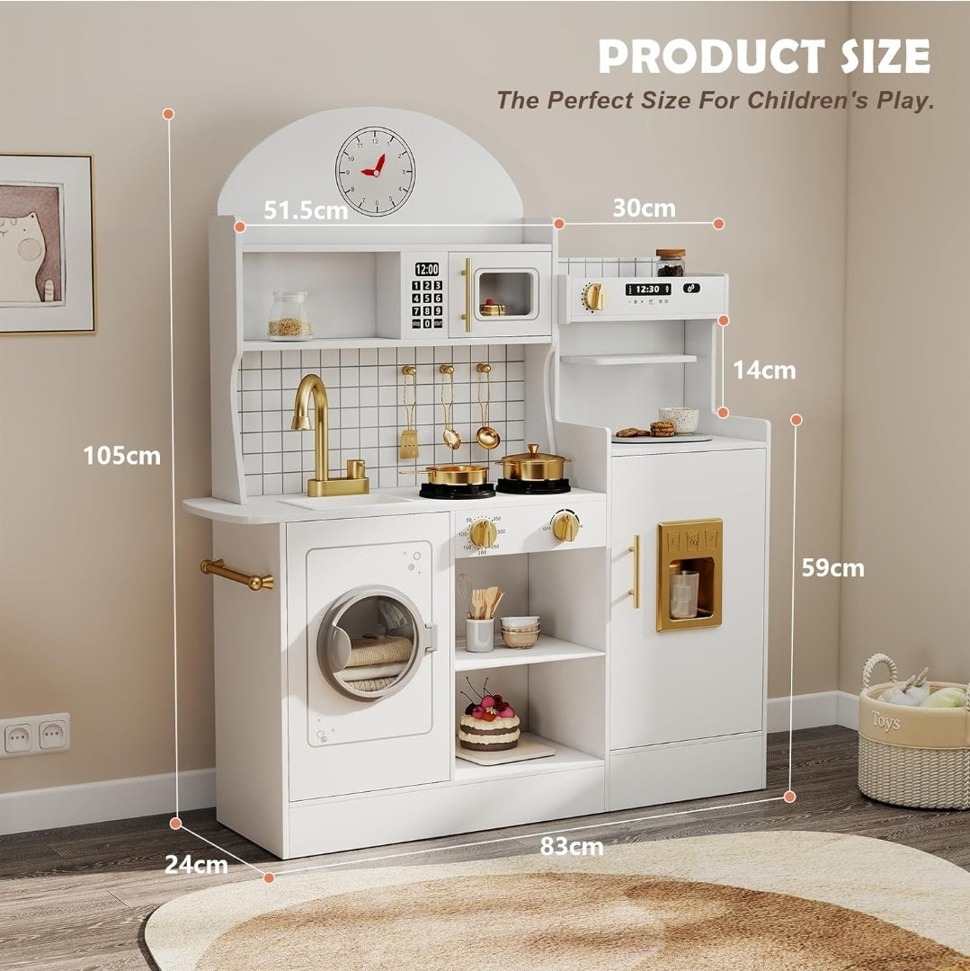 Wooden Kids Play Kitchen Set