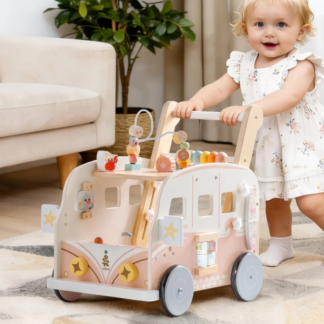 Wooden Baby Push Walker - Camper Van