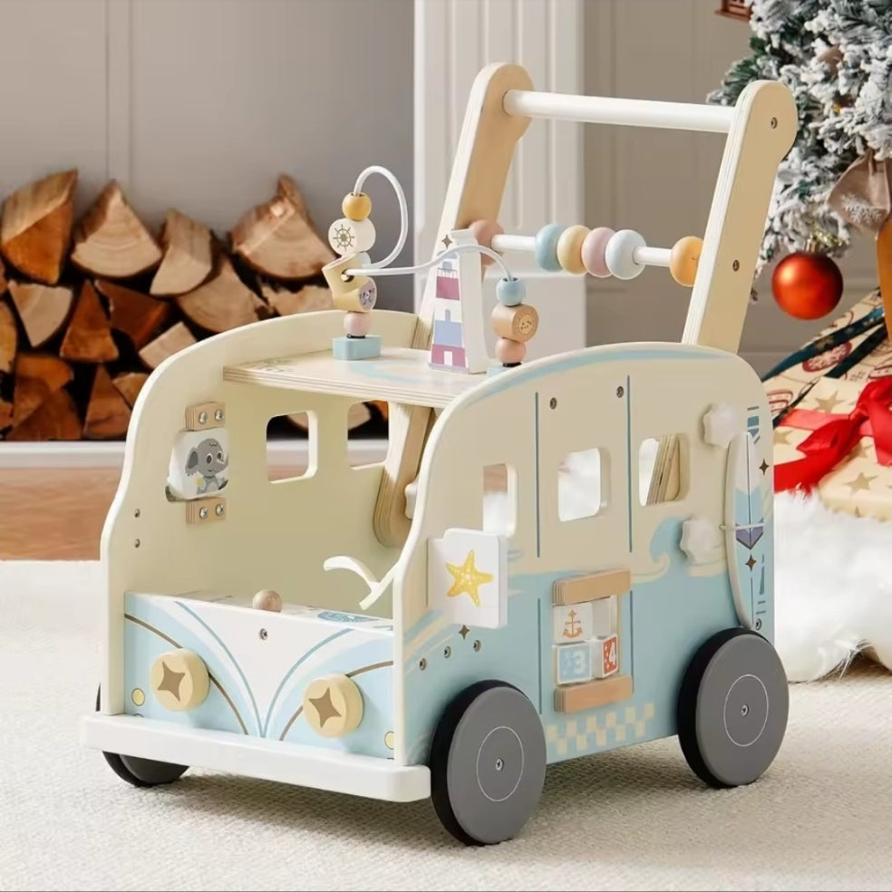 Wooden Baby Push Walker - Camper Van