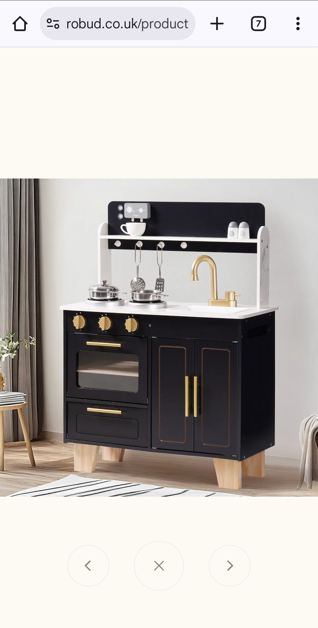 Wooden Play Kitchen Set with Ice Maker and Coffee Machine. (Last 2 this year).